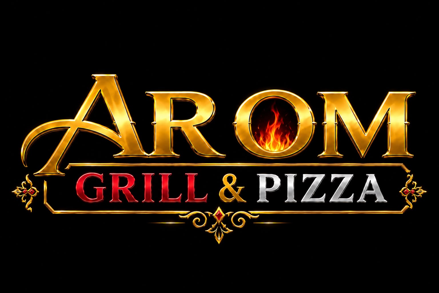 Arom Grill & Pizza logotyp